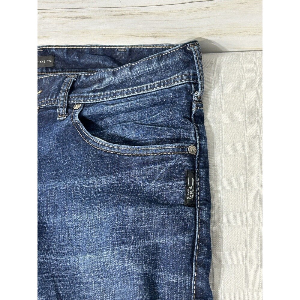 Silver Jeans Mens Size 36 x 32 Allan Classic Fit Straight Leg Stretch Denim pant - Picture 7 of 12